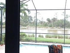 Patio Masturbation For The Neighbors