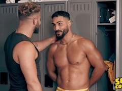 Getting off, twink, on the floor