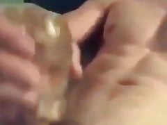 Stud blowing a load on his face