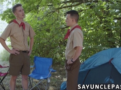Jakeb Wilde comfortably gets fucked by his scout leader Colton McKeon