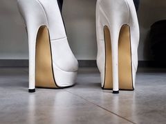 white high heels 7 inch