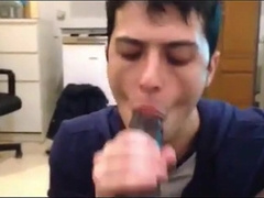 White Mexican Young Boy Sucking Black Cock Eating Cums 7