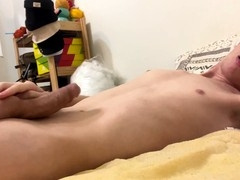 Gay twink, lad, big white cock