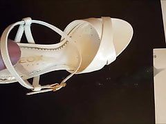 Cum on high heeled sandals
