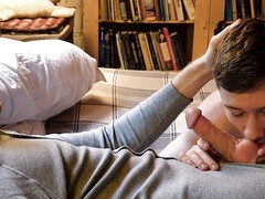 Young janitor is more than happy to rest with his boss