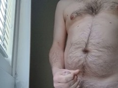 Ed Eden gets off with some window masturbation action