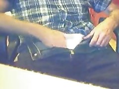 Hairy daddy shooting on cam