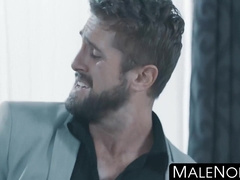 MaleNoir.com - Businessman rimmed and anally fucked by athletic black stud in sweaty session