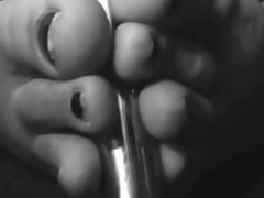 pretty toes on my steel toy
