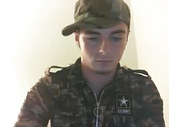 Sexy Military Boy Stroking