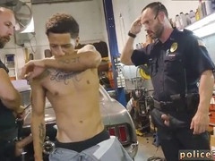 Interracial gay threesome action with hot guys