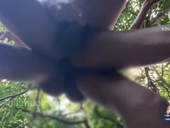 Latino teen fucked in the woods