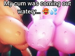 Amy Rose and Rouge the Bat (Twerking) - Cum and Piss Tribute
