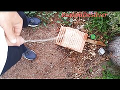 Master Ramon pisses outdoors