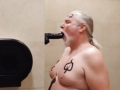 Fat faggot Guy Trepanier deep throat skills