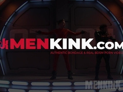 Hunk captor Jaxton Wheeler shoves electric butt plug into Lucas Knight