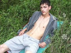 Czech guy shows off his huge dick