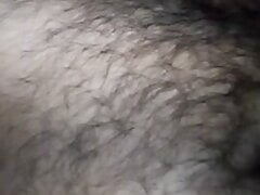 Super hairy guy with black penis