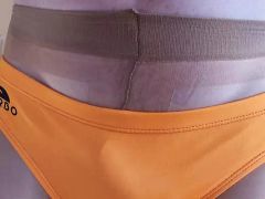 Pantyhose with tight speedos (requested)