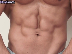 Hooded amateur guy washes his stressful big figure after solo getting off