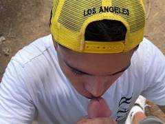 Cute Twink Deepthroats in the Park