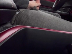 Inhaling meaty boner on public road