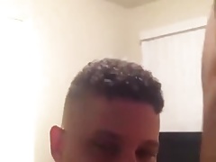 He sucks a big cock