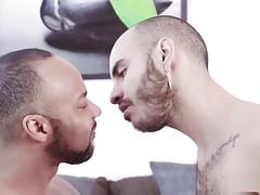 Black hunk has gay interracial fucking with partner
