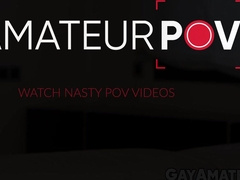 Naked and blindfolded Patrick Dei is ready for Drew Dixons hole