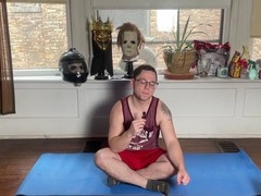 Gay naked exercise, white twink, gay exercise