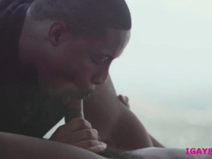 Hunk gays DeAngelo Jackson and Liam Cyber hardcore anal sex