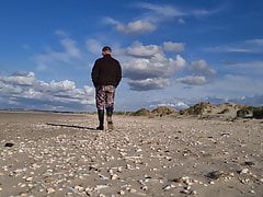 Boototter cruising the beach in camogear