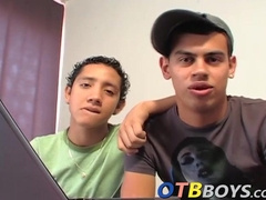 Twinks play act with all the BDSM gear while enjoy orgy