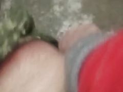 Masturbating