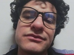 Young man masturbating in solo action with huge cumshots