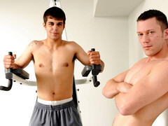 Spicy gym session makes hot lads fuck like crazy
