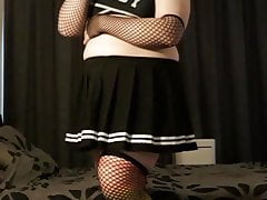 Chubby (Fem)boy - Quick Tease in Cheerleader Uniform