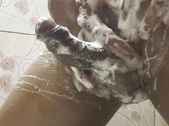 Desi Indian Boy with Big Thick Dick masturbating like a Fountain of cum shots