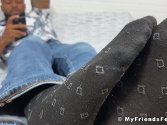 MY FRIENDS FEET - Handsome black hunk Dallas massages and shows his yummy feet