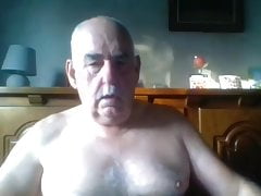 grandpa stroke on webcam