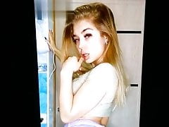 CUM TRIBUTE ON BEAUTIFUL RUSSIAN GIRL