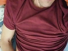 Olli wanks his huge cock and cums