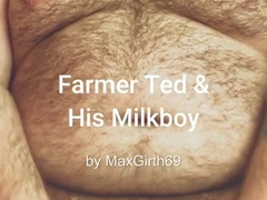 Farmer drains lush guy's hefty bosoms for profit