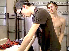 His senior bro ensures him everything will be fine as he slips his rigid dick in the boy’s inexperienced hole