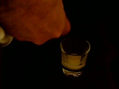I test if a shotglass full of cum will cure a hangover...