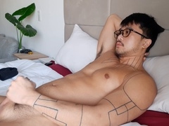 Sensual solo play and hot cum explosion