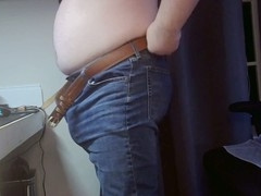 Fat ass girl masturbates in lingerie