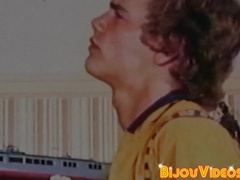 Curly hottie Kip Noll chokes his massive dick through savage cock stroking