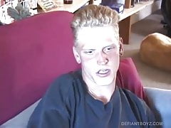 Young Brandon Jerks and Eats His Cum