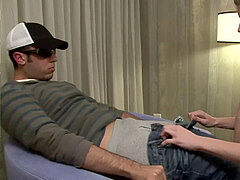 Climax, youthfull, gay cum eating